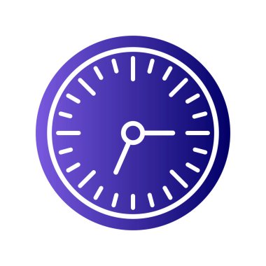 Duvar Saati, web simgesi basit illüstrasyon