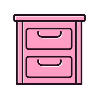 Çekmeceler simgesinin vektör illüstrasyonu 