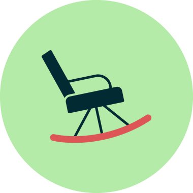 Sallanan sandalye ikonu. Basit vektör illüstrasyonu 