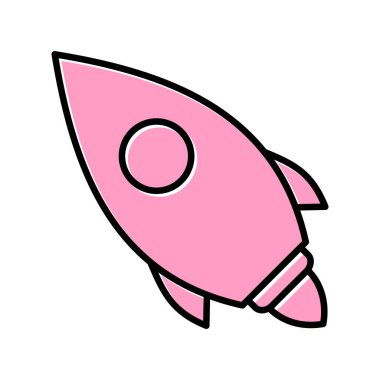 Roket ikonu. Basit tasarım