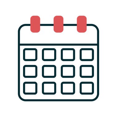 Takvim simgesi, vektör çizimi 