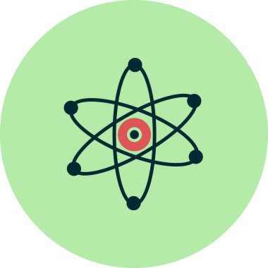 atom simgesi, vektör illüstrasyonu, Nucleus sembolü