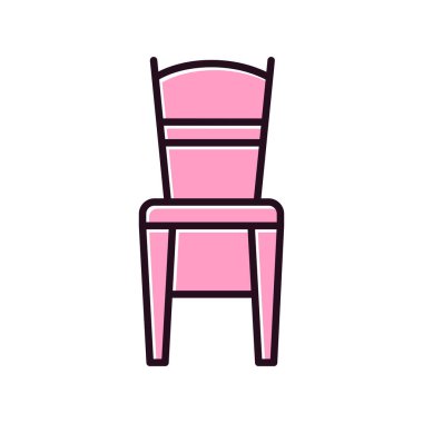 Sandalye Simgesi, vektör illüstrasyonu