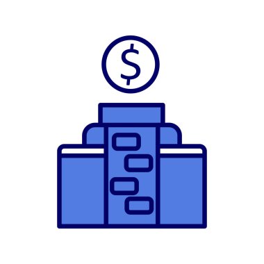 ofis binası simgesi, vektör illüstrasyonu