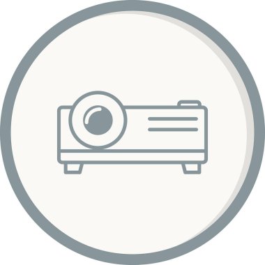 Projektör. Web simgesi basit illüstrasyon