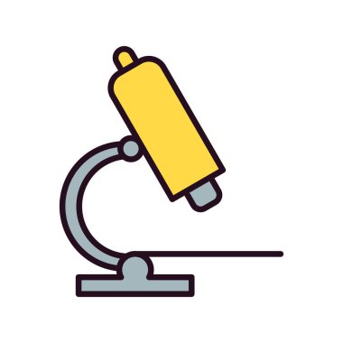 Mikroskop simgesi vektör çizimi