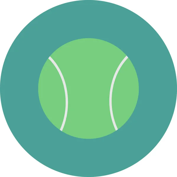 Ikona Piłki Tenisowej Prosta Ilustracja — Wektor stockowy