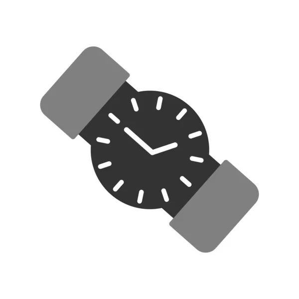 Icône Horloge Montre Bracelet Illustration Vectorielle — Image vectorielle