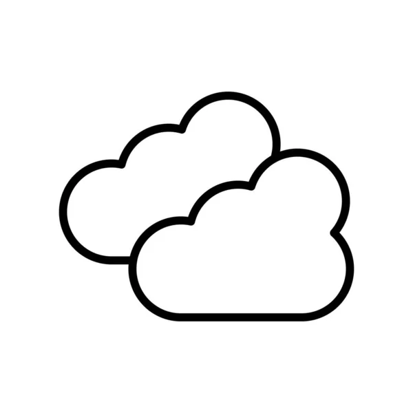 Nubes Icono Vector Ilustración — Vector de stock