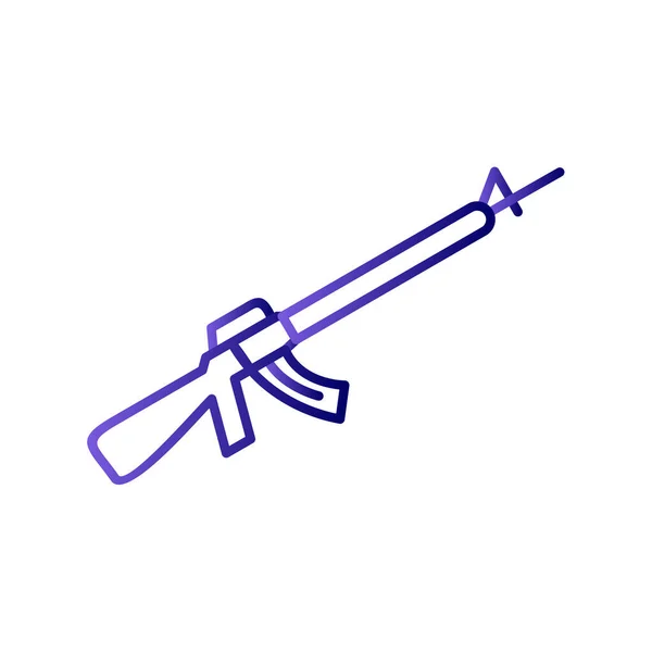 Våpenikon Illustrasjon Angrepsgevær Flat Prosjekteringsstil Eps – stockvektor