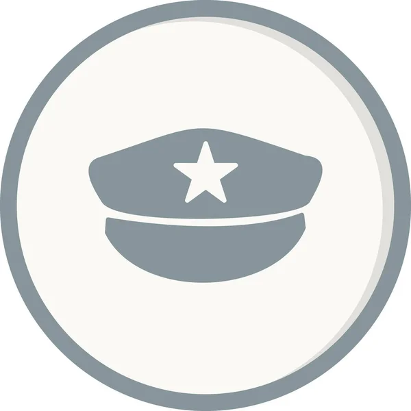 Vector Illustration Police Hat Icon —  Vetores de Stock