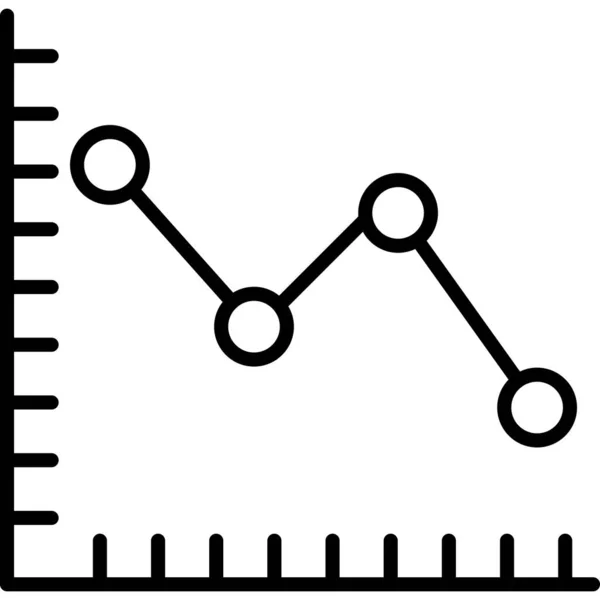 Иконка Линейного Графа Векторная Иллюстрация — стоковый вектор