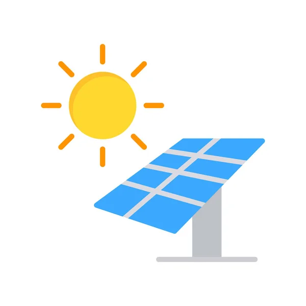 Ícone Painel Energia Solar Ilustração Vetorial —  Vetores de Stock