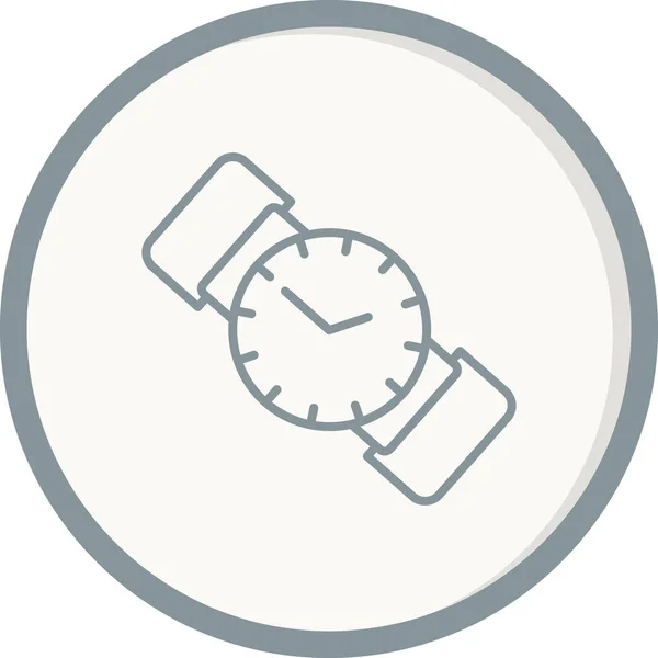 Klocka Ikon Armbandsur Vektor Illustration — Stock vektor