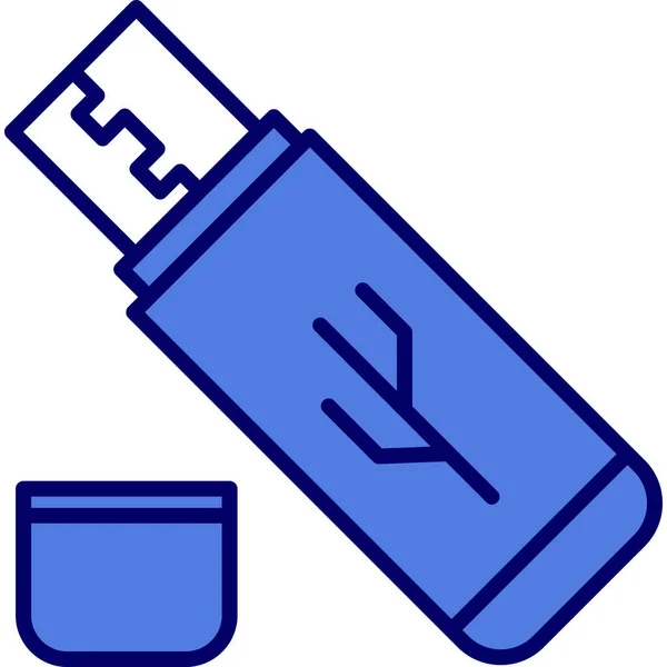 Usb Flash Drive Icon Simple Illustration — Stock Vector