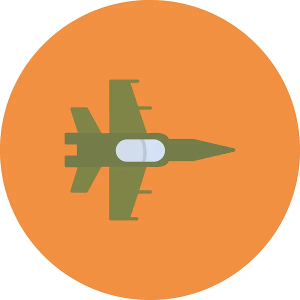 Kampfjet Flugzeug Ikone Vektorillustration — Stockvektor