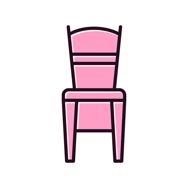 Sandalye Simgesi Vektör Illüstrasyonu — Stok Vektör