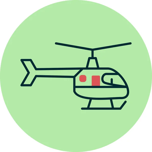 Vektorové Ilustrace Vrtulník Ikony — Stockový vektor