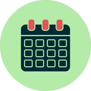 Takvim simgesi, vektör çizimi 