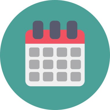 Takvim simgesi, vektör çizimi 