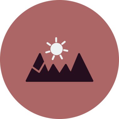 dağ simgesi, vektör illüstrasyonu