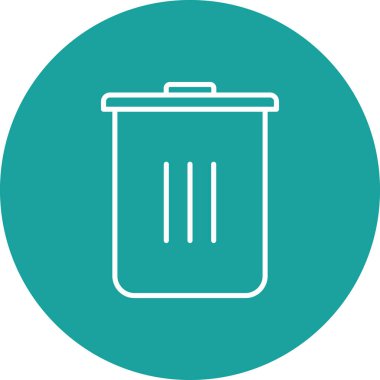 Çöp kutusu simgesi. özet çizimi  