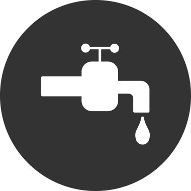 Su musluğu simgesinin vektör illüstrasyonu