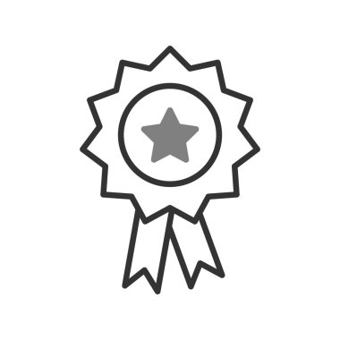 Ödül. Rozetin basit resmedilmiş web simgesi