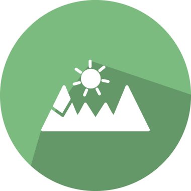 dağ simgesi, vektör illüstrasyonu