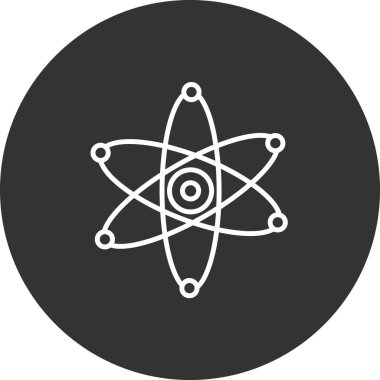 atom simgesi, vektör illüstrasyonu, Nucleus sembolü