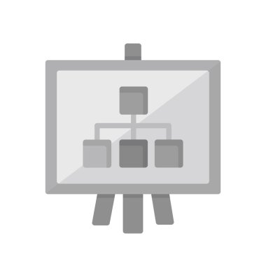 Şema vektör simgesi ile sunum tahtası Modern basit tasarım