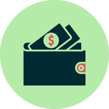 cüzdan ikonu vektör illüstrasyonu