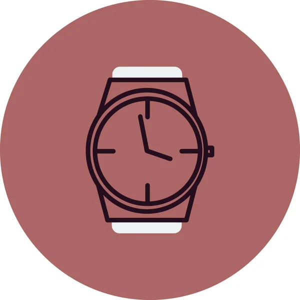 Icono Del Reloj Reloj Pulsera Vector Ilustración — Archivo Imágenes Vectoriales