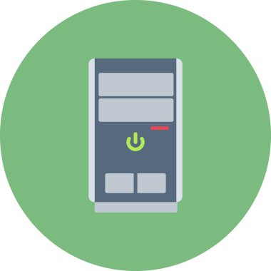 Cpu kulesinin vektör çizimi