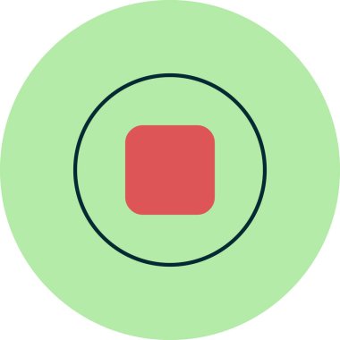 Dur düğmesi simgesi vektör çizim