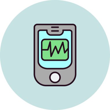 Oksimetre simgesinin vektör illüstrasyonu