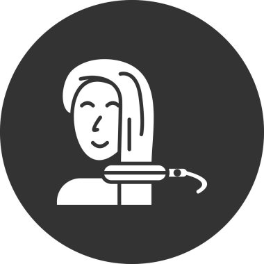 Saç düzleştiricisinin vektör illüstrasyonu