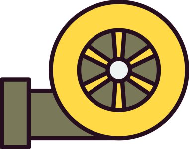 Turbo web simgesi basit illüstrasyon