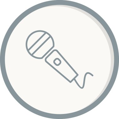 Karaoke simgesi, vektör illüstrasyonu