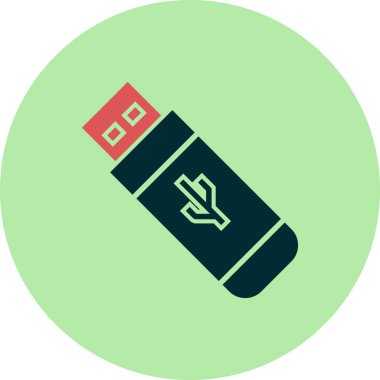 usb simge vektör illüstrasyonu