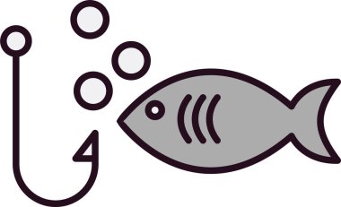 balık kancası vektör illüstrasyonu