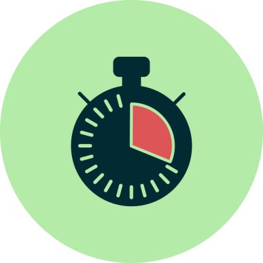 Kronometre Web simgesi basit illüstrasyon 