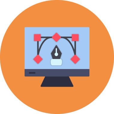 Kalem aleti. Web simgesi basit illüstrasyon