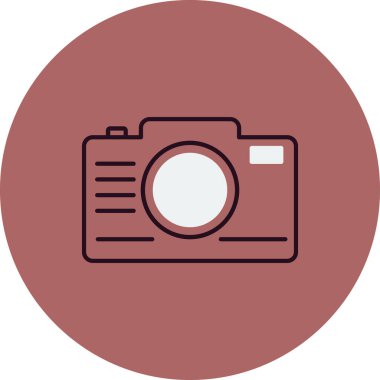 Fotoğraf makinesi simgesinin vektör illüstrasyonu