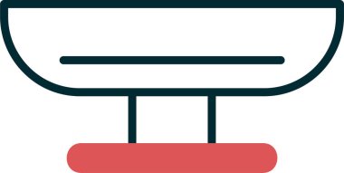 ağırlık ölçeği simgesi, vektör illüstrasyonu