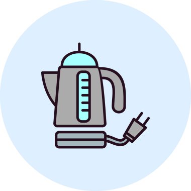 Elektrikli çaydanlık ikonu. Basit tasarım