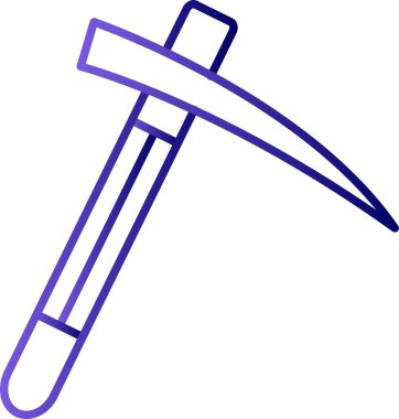 Kazma. Kazma. Web simgesi basit illüstrasyon