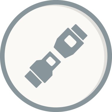 Emniyet kemeri. Web simgesi basit tasarım