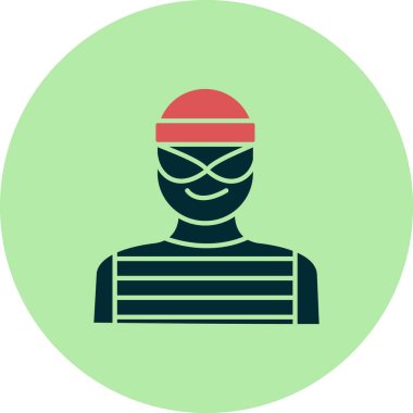 Suçlunun vektör illüstrasyonu 