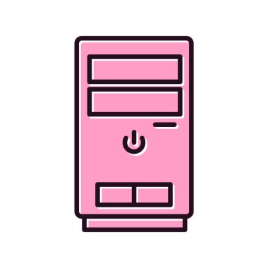 Cpu kulesinin vektör çizimi